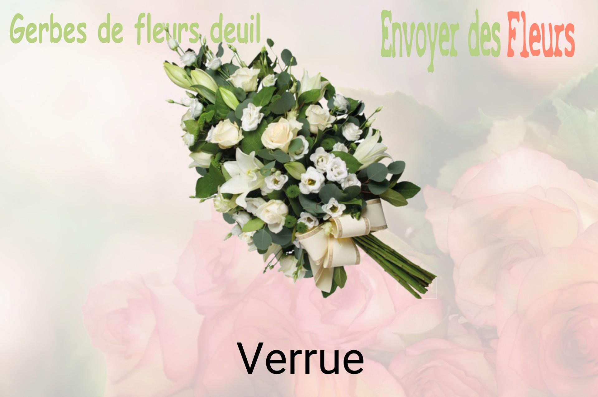 Gerbe de fleurs de deuil livrée à Verrue